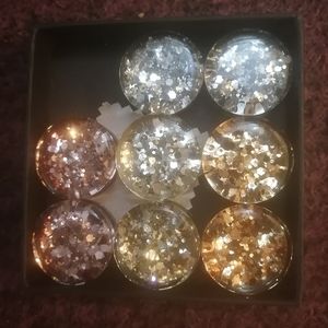 1 inch brand new metallic spacers, gages, earings